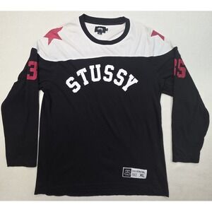Stussy Logo Graphic Shirt XL 3/4 Sleeve "Jersey Look"